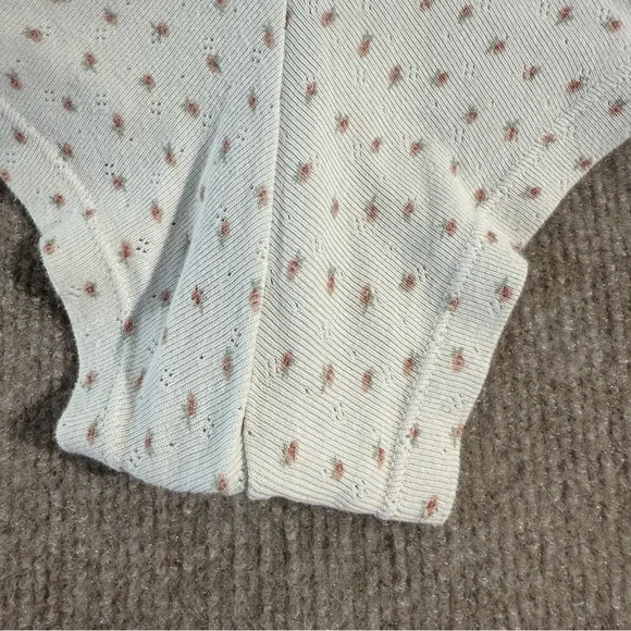 Brandy Melville John Galt Floral Ribbed Waffle Knit Shorts Size 12 Sm White Pink - Picture 4 of 8